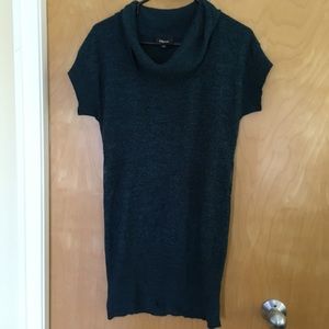 Heathered teal turtleneck sweater dress. Large.